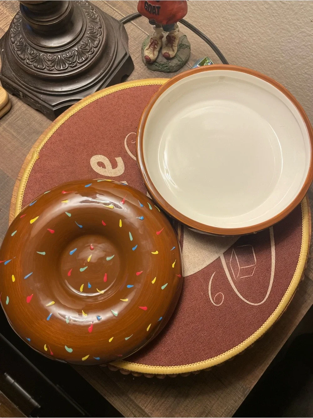 Chocolate Donut Serving Bowl with Multicolor Sprinkles - Home Party Supplies